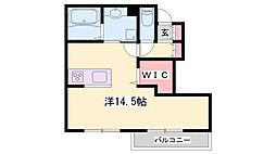 タウンさら2 ワンルームの間取図画像
