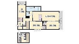 シャーメゾン・ミリアン 3SLDKの間取図画像
