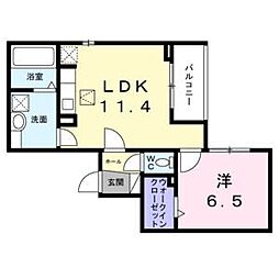 ヒカルサ明石土山 1LDKの間取図画像