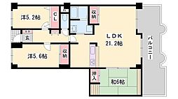 シャトウブランシェ 3LDKの間取図画像