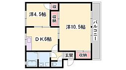 ボナノッテ 2DKの間取図画像