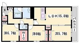 オカバ姫路青山シャーメゾン 3階/-
