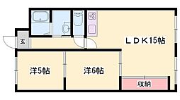 槇得ハイツ2 2階/-
