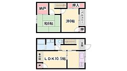 ハイツ小田和B棟 2LDKの間取図画像