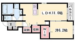 カンプ・ノウ 1LDKの間取図画像