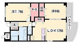 ラ・フォーレ広畑 2LDKの間取図画像
