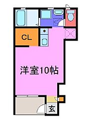エフ&テイビル ワンルームの間取図画像