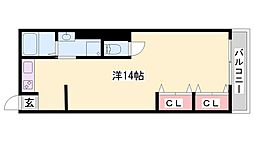 フェリーチェ手柄 ワンルームの間取図画像