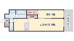 OA.FLAT上野田 1LDKの間取図画像