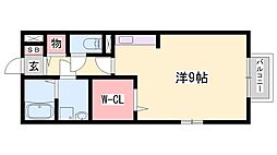 AccessG親和 ワンルームの間取図画像