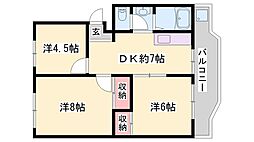 ヤナギマンション 4階/-