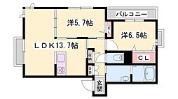 シャーメゾン西野添I 2階