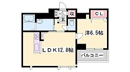 モアモリメゾン 1LDKの間取図画像