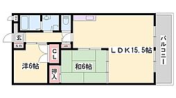 ヴィラ・プリマベーラ 2LDKの間取図画像