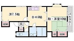ハイツフォレスト 2LDKの間取図画像