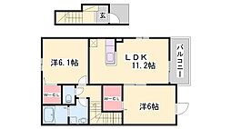 グレース七番館 2LDKの間取図画像