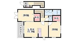 リヴィエール 2LDKの間取図画像
