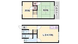 樫木ハイツ2 2LDKの間取図画像
