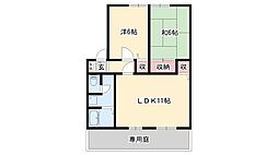 さつき荘 2LDKの間取図画像