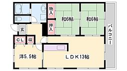 高楽ハイツ 3LDKの間取図画像