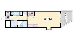 高岡中村コーポ・パート2 ワンルームの間取図画像