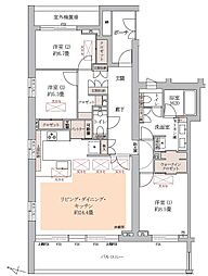 本郷パークハウスザ・プレミアフォート 3LDKの間取図画像
