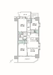コスモ向島シティフォルム 3LDKの間取図画像