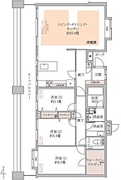 クリオ新宿戸山壱番館 3LDKの間取図画像