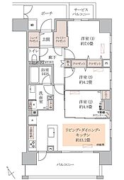 小石川アインス 3LDKの間取図画像