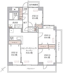藤和シティホームズ荻窪駅前 4LDKの間取図画像