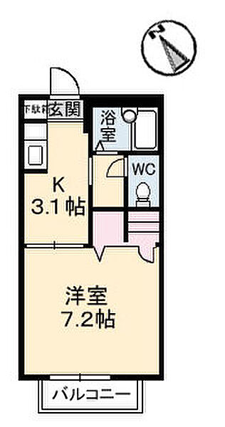 カーサＫＡＷＡＵＴＩ ｜広島県広島市安佐南区川内6丁目(賃貸アパート1K・2階・24.50㎡)の写真 その2