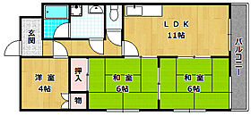 グランドコーポL  ｜ 大阪府枚方市津田元町１丁目（賃貸マンション3LDK・4階・63.12㎡） その2