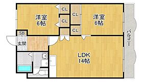 シャトー甚  ｜ 大阪府枚方市山之上４丁目（賃貸マンション2LDK・3階・58.59㎡） その2