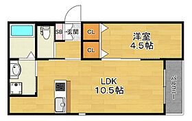 メゾン・ド・グレース  ｜ 大阪府枚方市宇山町（賃貸アパート1LDK・1階・35.21㎡） その2