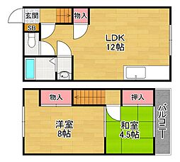 グリーンハイツ 2LDKの間取図画像