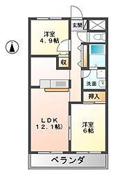 ステラ 2LDKの間取図画像
