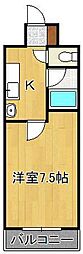ヒロビル 1Kの間取図画像
