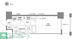 JR常磐線 亀有駅 徒歩3分の賃貸マンション 6階1Kの間取り