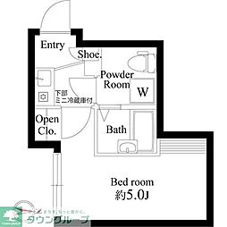 東京メトロ日比谷線 北千住駅 徒歩7分の賃貸アパート 3階1Kの間取り