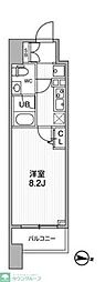 JR総武線 亀戸駅 徒歩5分の賃貸マンション 13階1Kの間取り