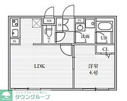 都営新宿線 大島駅 徒歩6分の賃貸マンション 3階1LDKの間取り