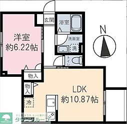 (仮称)高砂3丁目パレス 1LDKの間取図画像