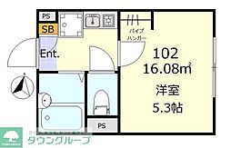 コンフォール新小岩 1Kの間取図画像