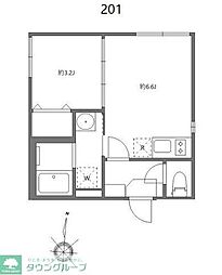イルレガーロ北小岩 1DKの間取図画像