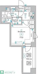 DIPS四ツ木 1Kの間取図画像