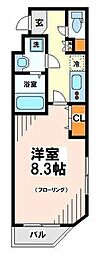 Hills新小岩 1Kの間取図画像