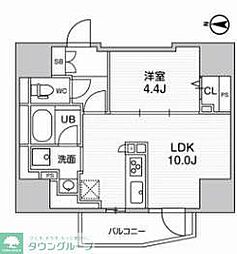 ディームス入谷1 1LDKの間取図画像