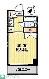 コスモ亀有5 1Kの間取図画像