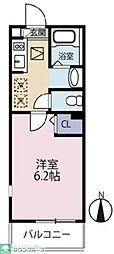 リヴェール高砂 1Kの間取図画像