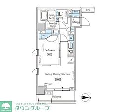 ParkAxis菊川 1LDKの間取図画像